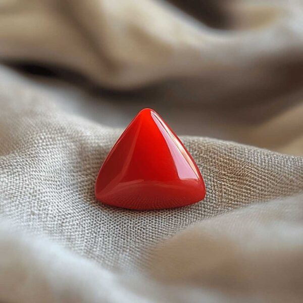 8 Ratti Triangular Red coral Certified Natural Gemstone AAA Quality