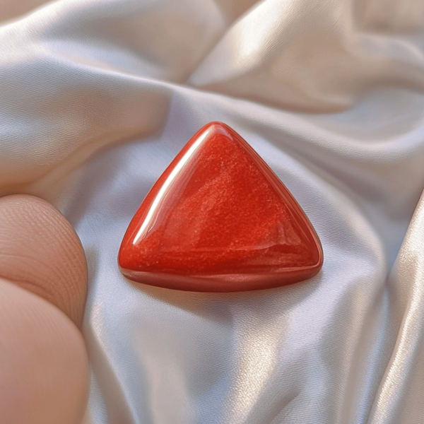 8 Ratti Triangular Red coral Certified Natural Gemstone AAA Quality - Image 2
